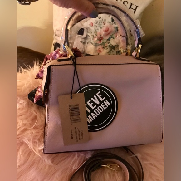 Steve Madden NWT Dusty Pink Crossbody Satchel Bag - Picture 3 of 8